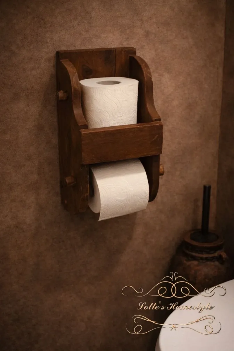Toiletrolhouder Landelijk - Houten Toiletaccessoire