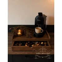 Landelijke houten koffielade