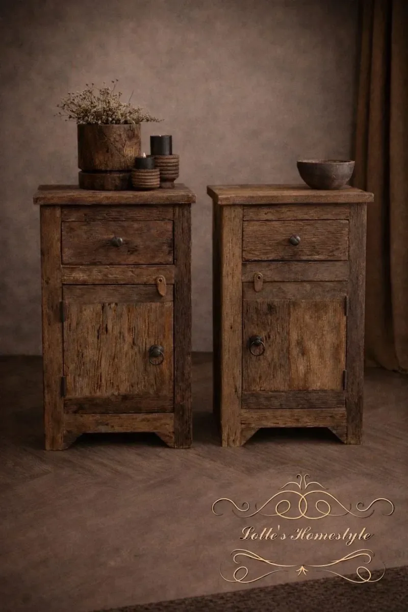 Set van 2 Truckwood Nachtkastjes – Landelijk & Robuust