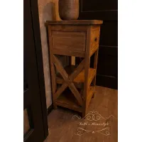 Teak Houten Kastje / Side Table – Landelijk Teakhouten Meubel