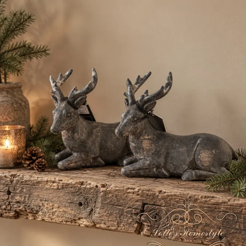 Decoratief liggend hert