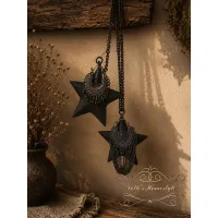 Set van 2 metalen sterren aan ketting