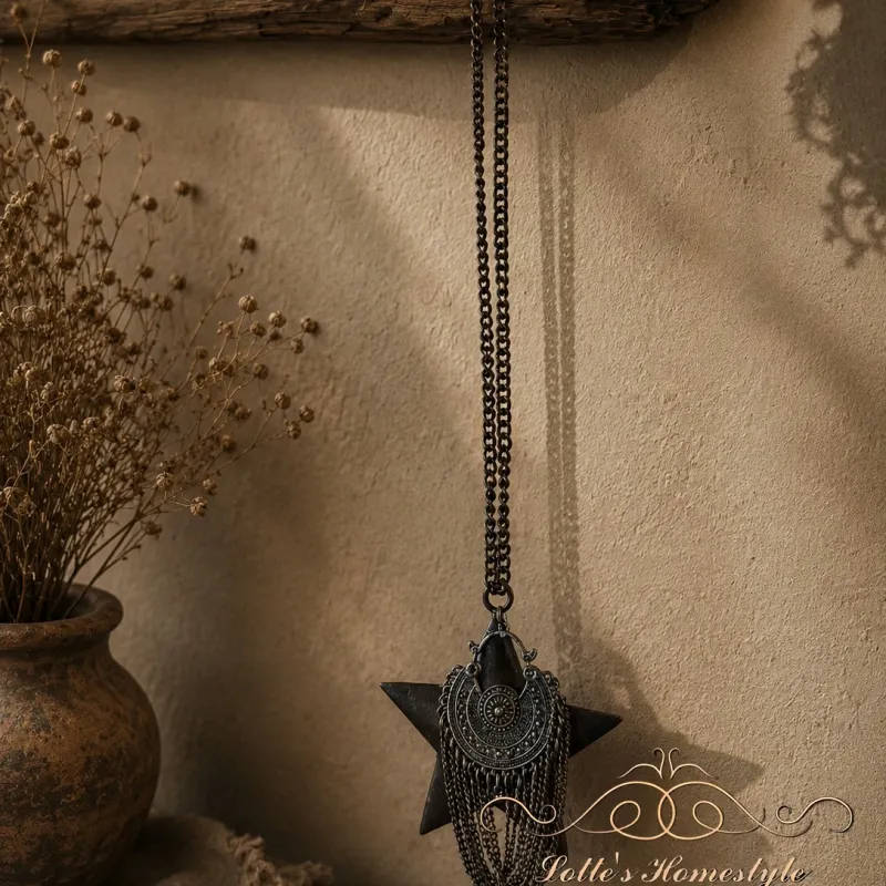 Set van 2 metalen sterren aan ketting