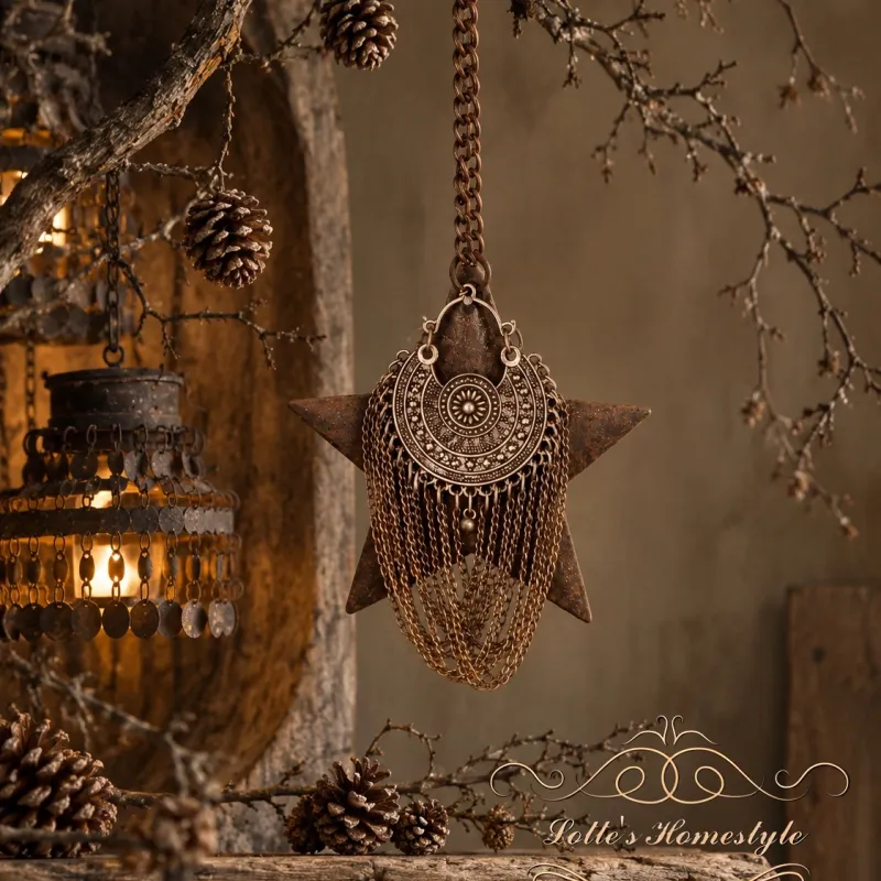 Decoratieve ster met sieraad aan ketting