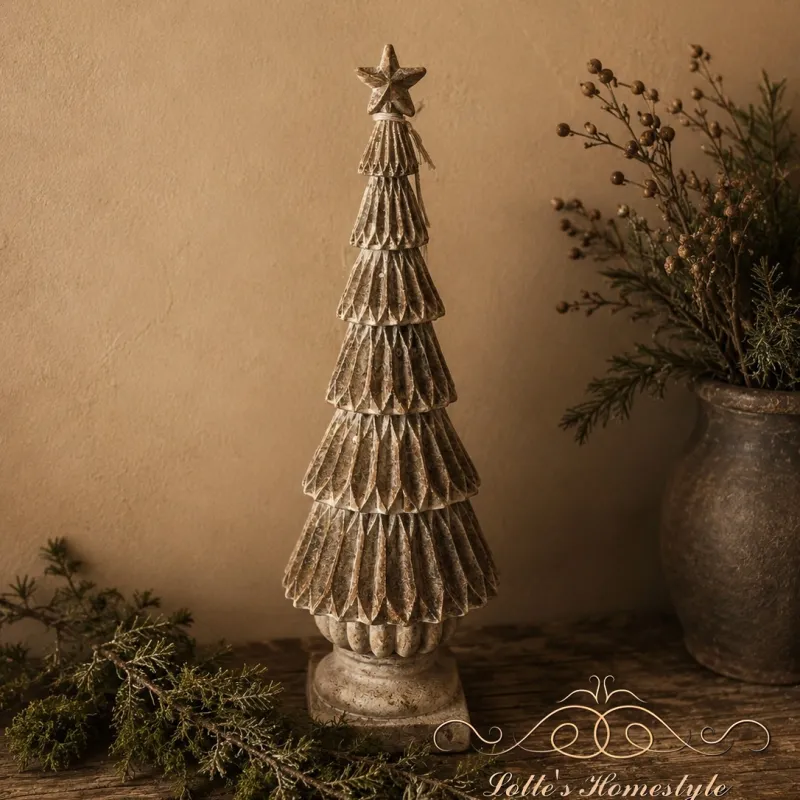Stenen kerstboom met ster S