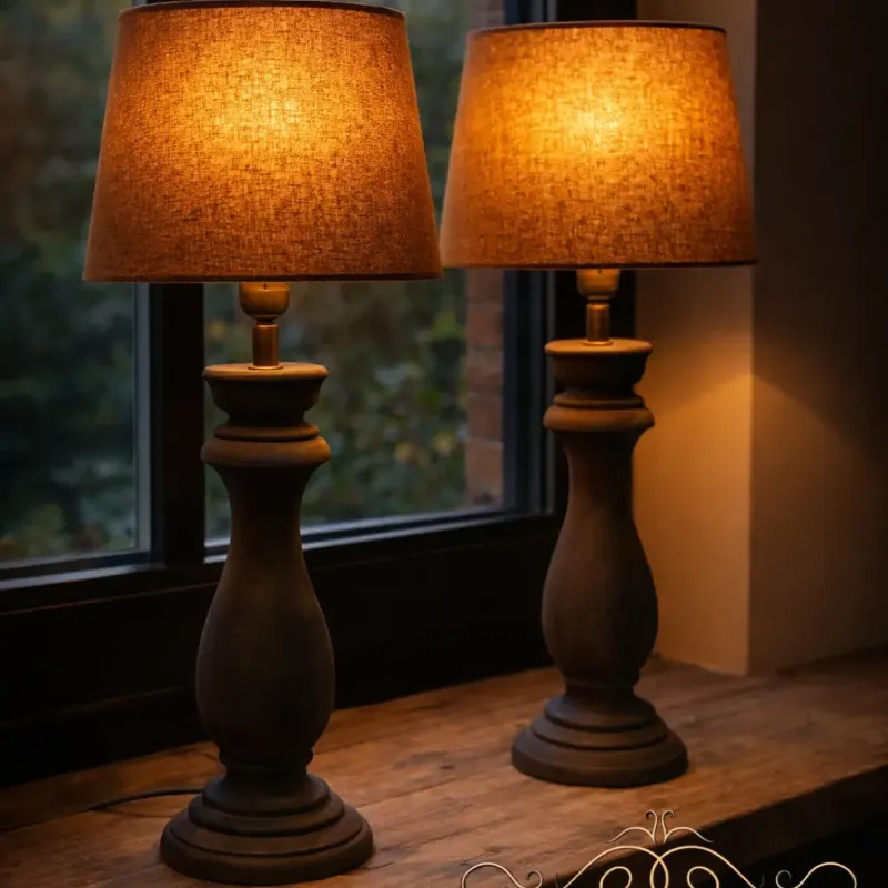 Landelijke Lampenvoet 40 cm set
