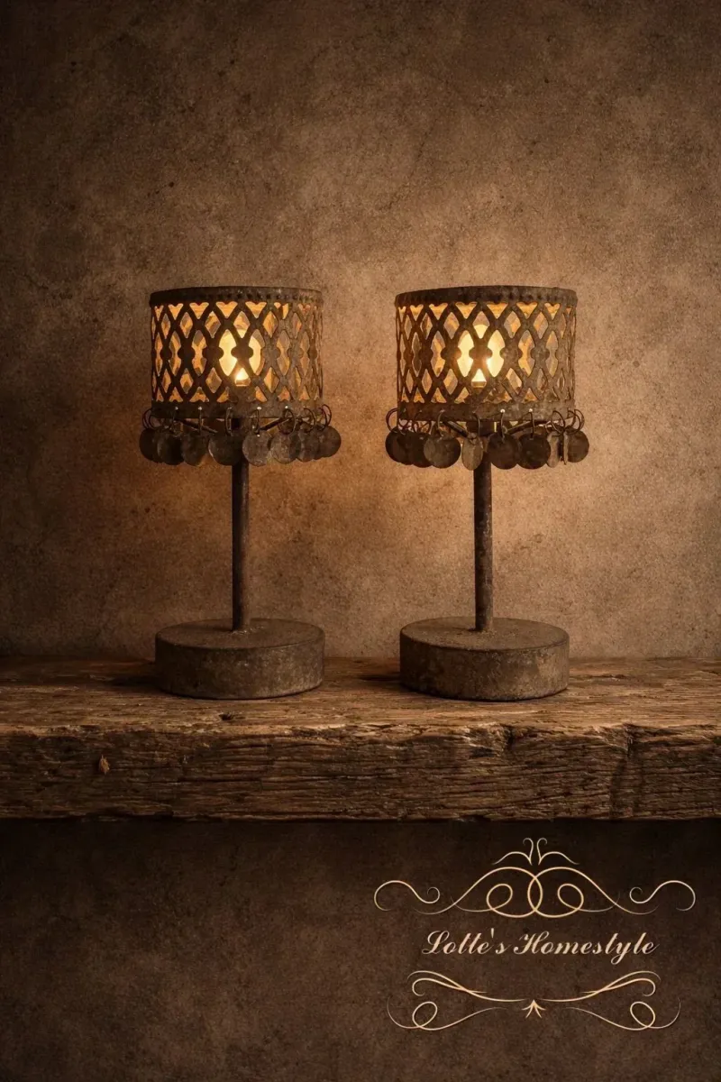 Set van 2 Sfeerlampjes Countryfield – Roestkleurig, Batterij & Timer