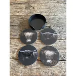 Glazen onderzetters Hooglander – set van 4