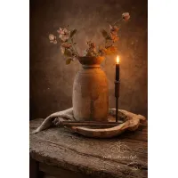 Oude Nepalese Houten Pot 2