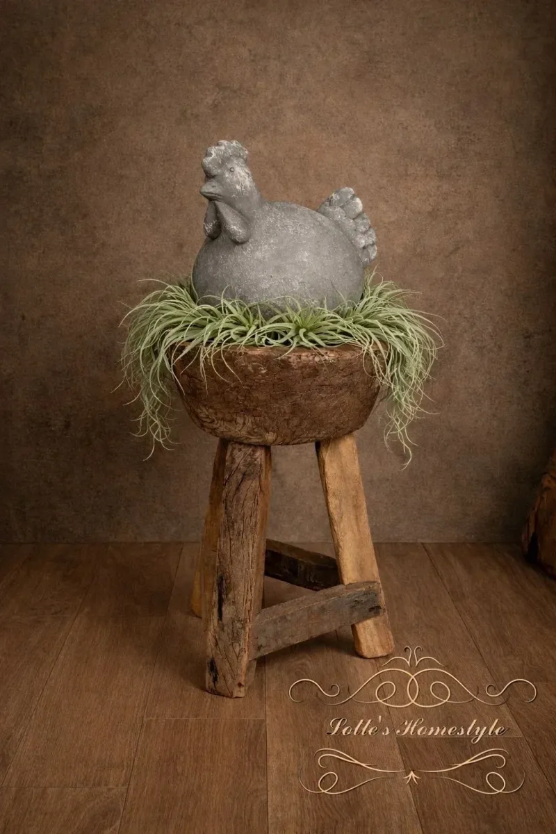 Landelijk Houten Vijzelkrukje – Sfeervol en Functioneel