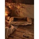 Oude houten trog – 45 × 18 cm