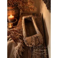 Oude houten trog – 45 × 18 cm