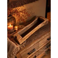 Oude houten trog – 60 × 22 cm
