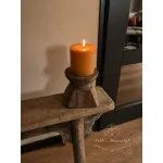 Robuuste houten kandelaar