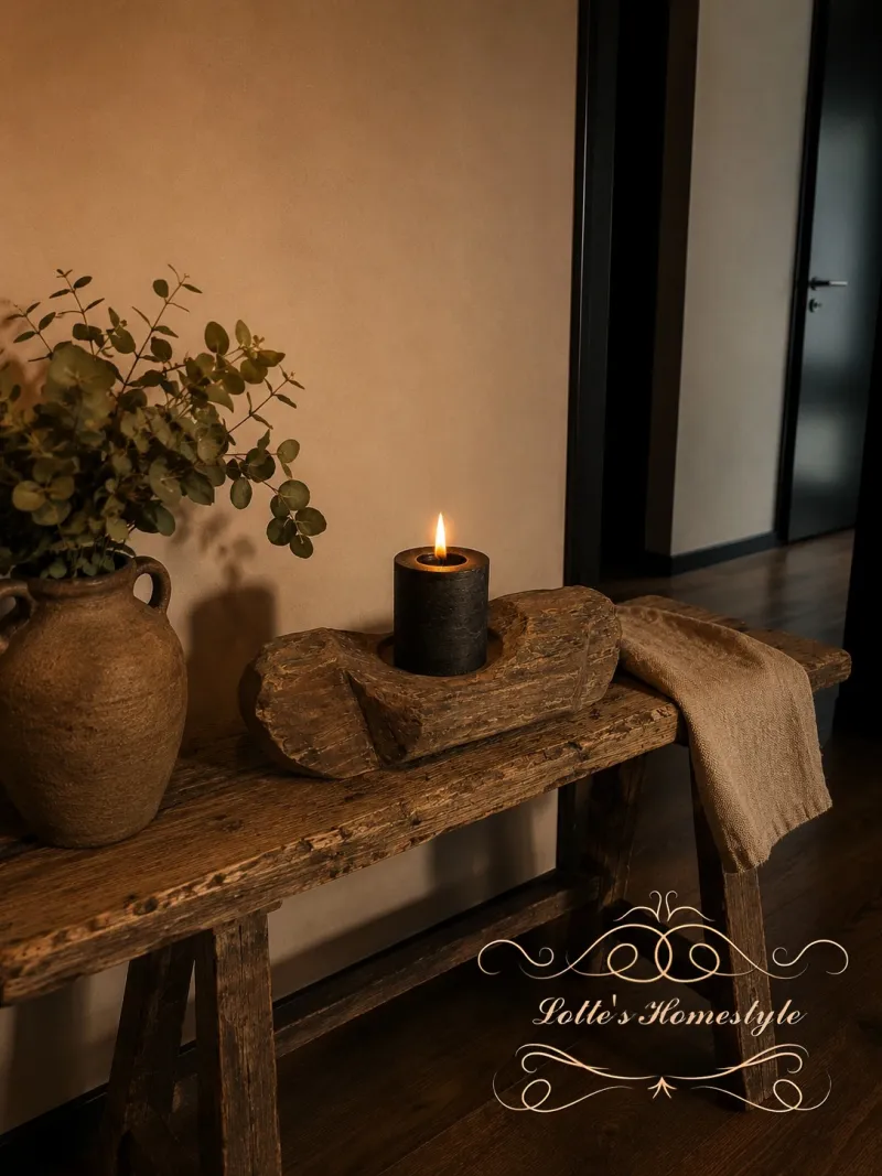 Unieke houten kaarsenhouder 12