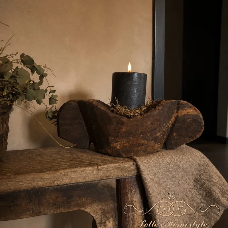Unieke houten kaarsenhouder 3