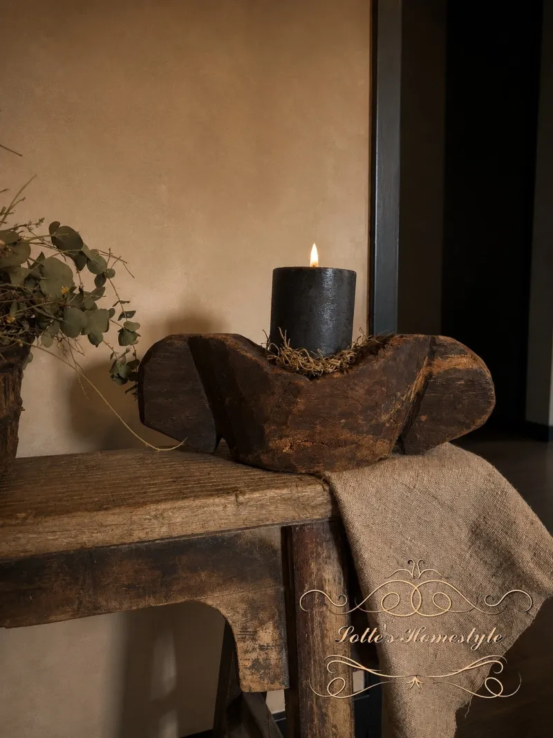 Unieke houten kaarsenhouder 3
