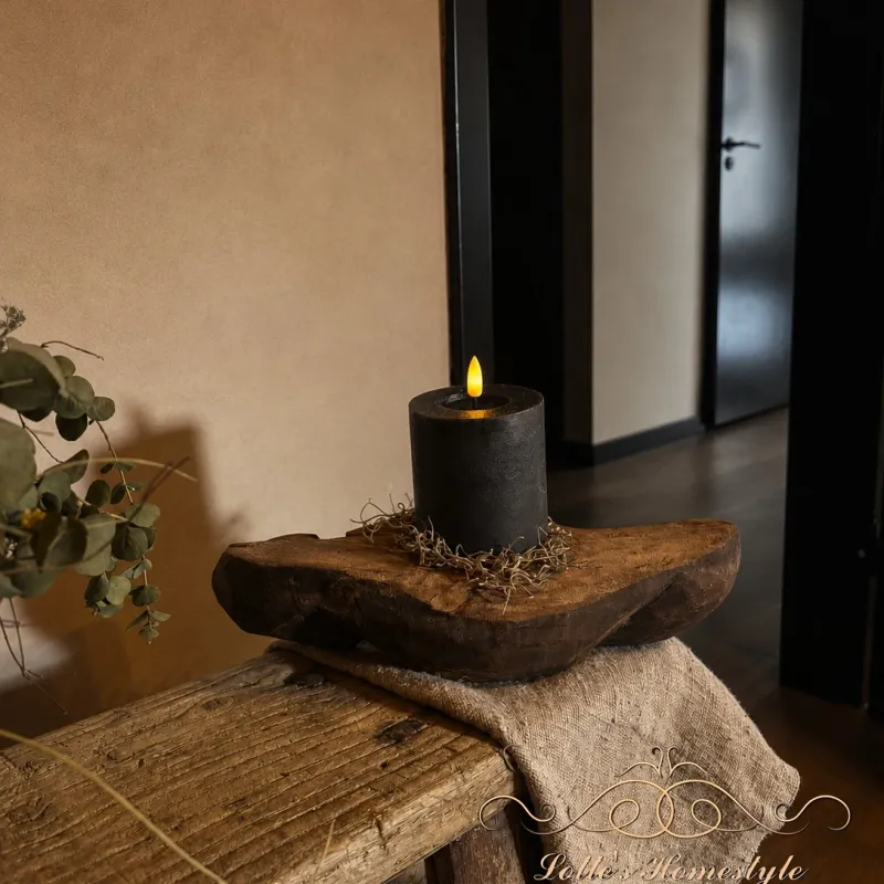Unieke houten kaarsenhouder 7