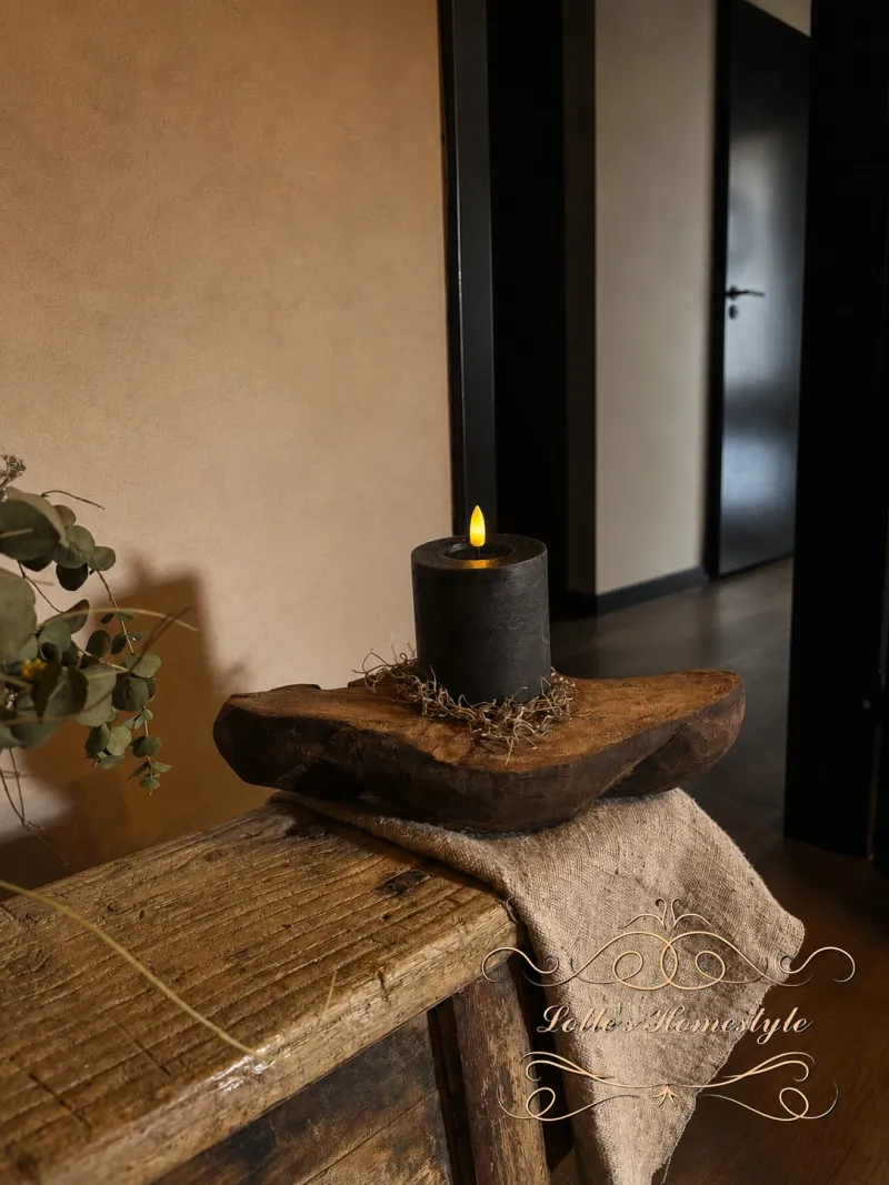 Unieke houten kaarsenhouder 7