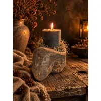 Unieke houten kaarsenhouder 2