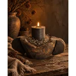 Unieke houten kaarsenhouder 3
