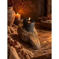 Unieke houten kaarsenhouder 4