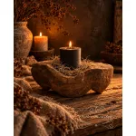 Unieke houten kaarsenhouder 6