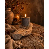 Unieke houten kaarsenhouder 7