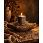 Unieke houten kaarsenhouder 7