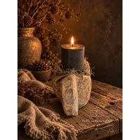 Unieke houten kaarsenhouder 8
